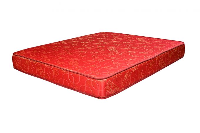 High Density Quilted Mattress - Maroon Flower